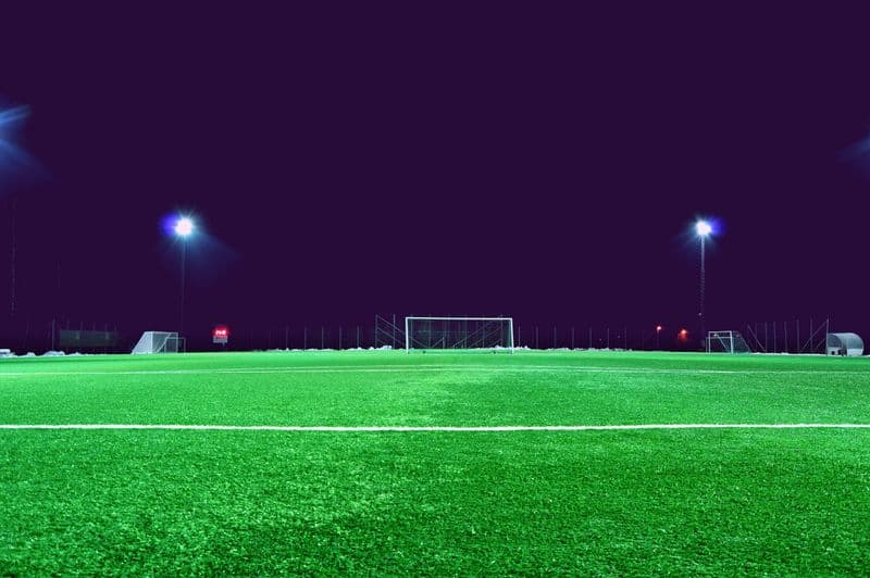 Floodlit football pitch in Nigeria